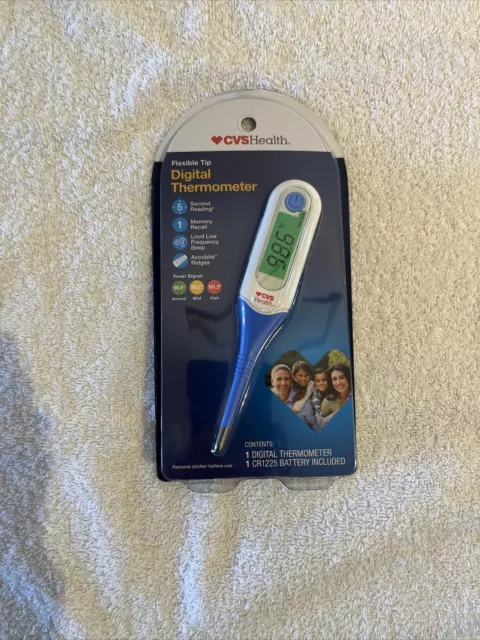 Cvs Health Flexible Tip Digital Thermometer 5 Second Reading Memory Recall