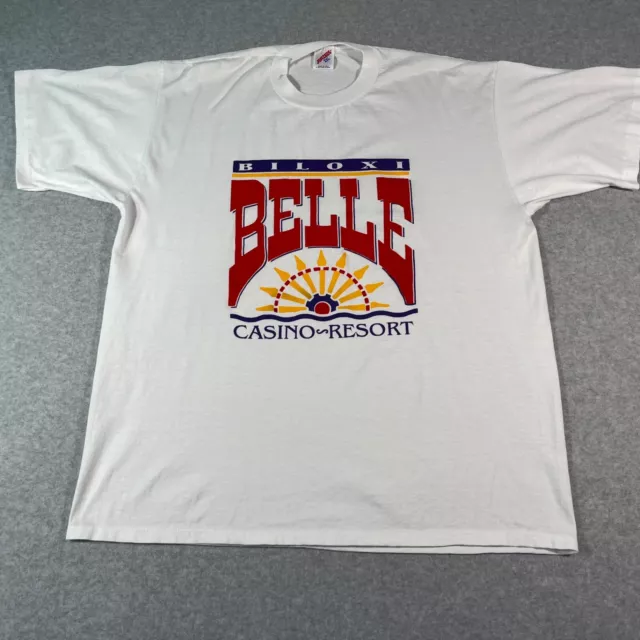 Vintage Biloxi Casino Shirt Adult Extra Extra Large White Single Stitch Mens 90s