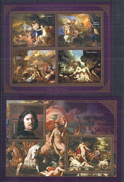 Block-Minibogen-Set 2013 Gold Edition Nicolas Poussin Malerei Kunst