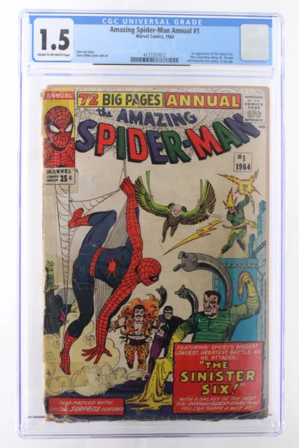 Amazing Spider-Man Annual #1 - Marvel 1964 CGC 1.5 1st Appearance Sinister Six