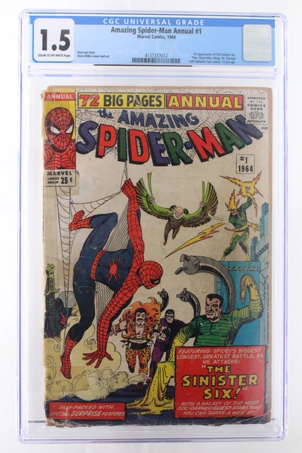 Amazing Spider-Man Annual #1 - Marvel 1964 CGC 1.5 1st Appearance Sinister Six