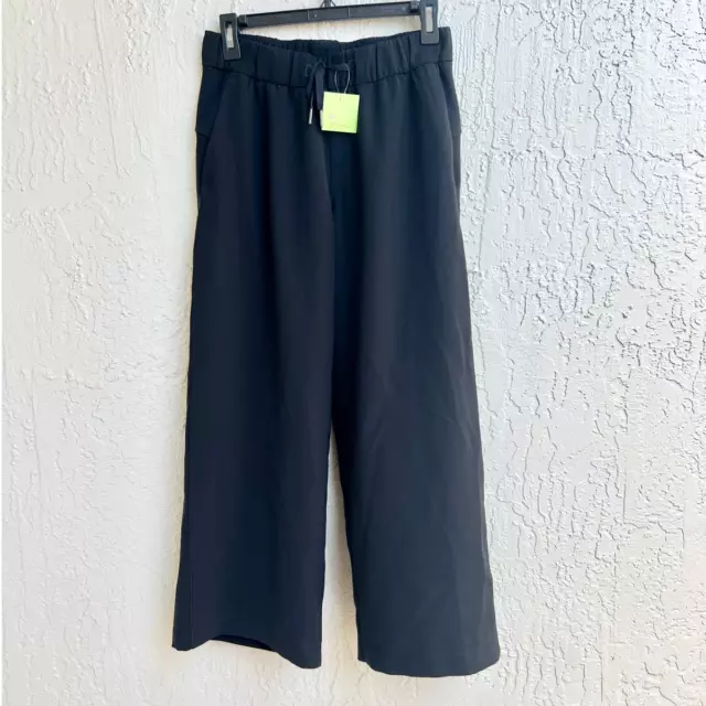 LULULEMON ON THE Fly 7/8 Wide-Leg Pants Woven Black Pockets Women's Size 6  NWT $69.98 - PicClick