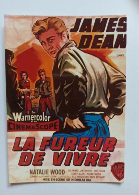 carte postale James Dean La fureur de vivre Nathalie Wood