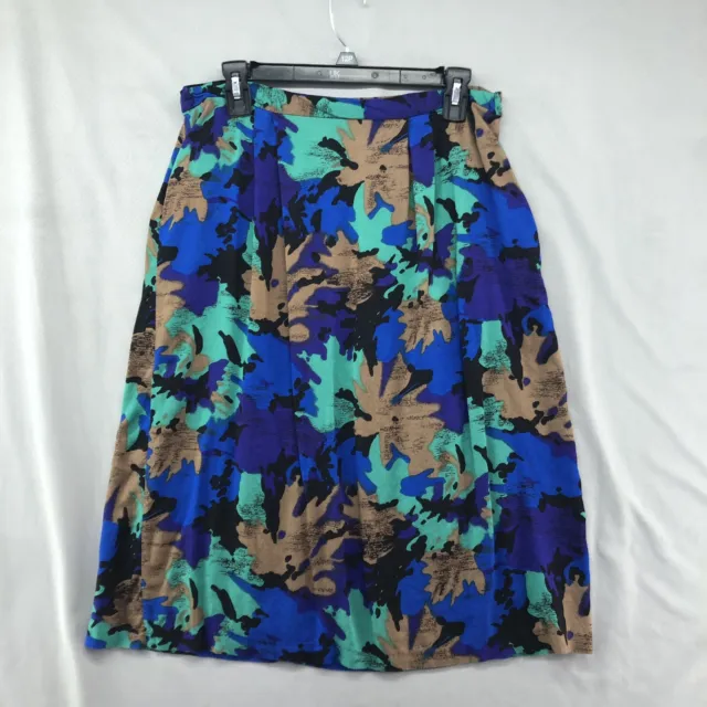 Vintage Trissi Blue Stretch Pull On Skirt Size 2X Women