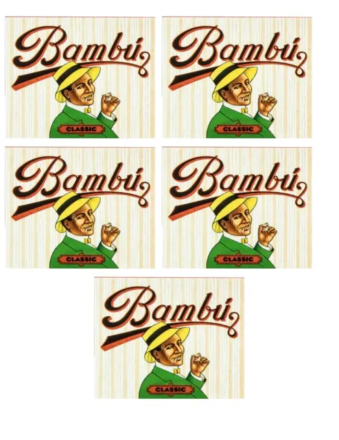 5x Bambu Rolling Papers 100% Authentic Bambu Classic Papers 33/Lvs USA Shipped!