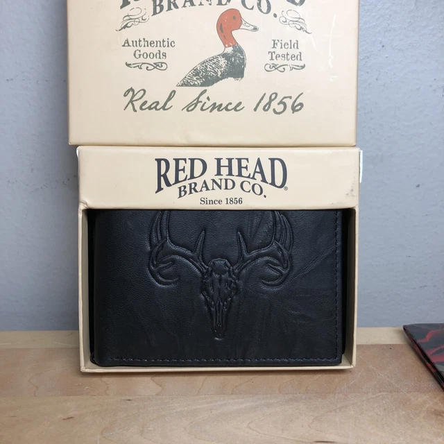 Premium Leather Bifold Black Men’s Wallet Red Head Brand Co, Dee Hunting Cabelas