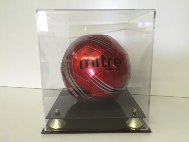 Soccer ball display FIFA World Cup 85% UV filtering acrylic football contoured