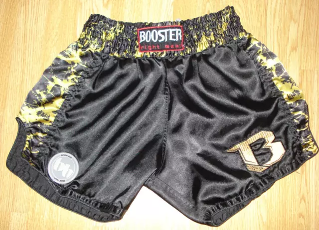 Booster Muay Thai Boxing Shorts Black / Gold Size L