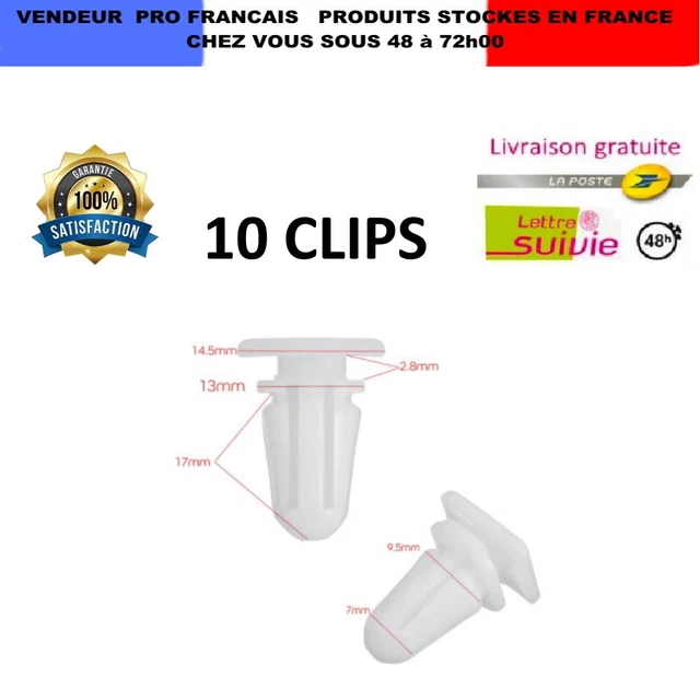 Lot De 15 Clips De Fixation Seuil Portière Blanc | Compatible BMW Série 3 E21 E30 E36 – Remplacement Précis