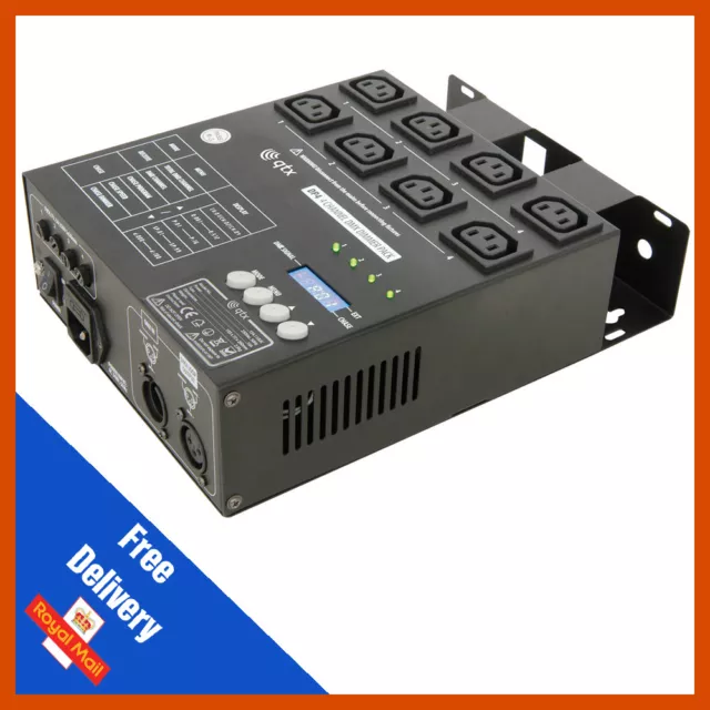 QTX DP4 4 Channel IEC DMX Dimmer Stage Par Can Lighting Controller