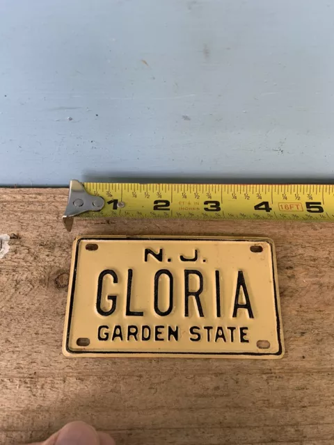 Old School JERSEY Bike License Plate “GLORIA ”—SCHWINN Stingray,Mongoose BMX Old School JERSEY Bike License Plate “GLORIA ”—SCHWINN Stingray,Mongoose BMX