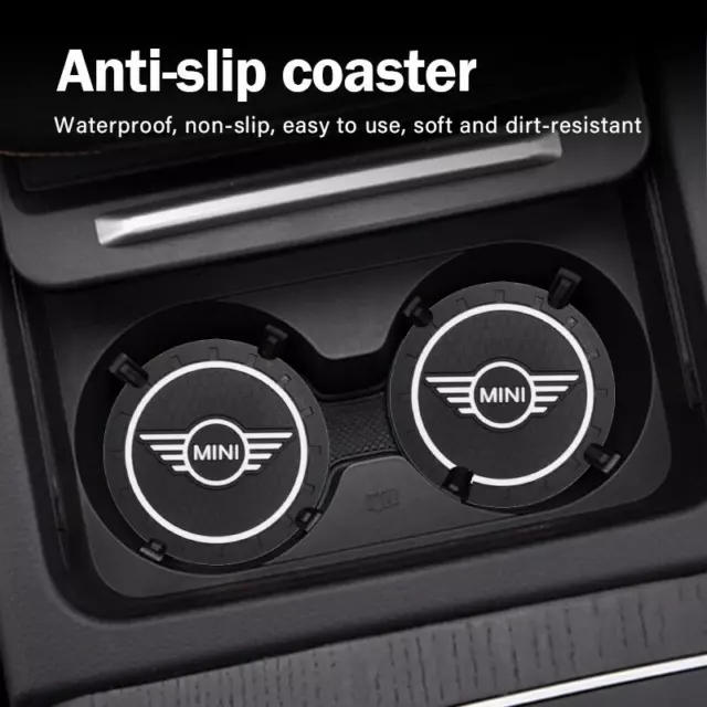 CAR COASTER WATER Cup Bottle Holder Mat Anti-Slip Pad for KIA 2pcs
