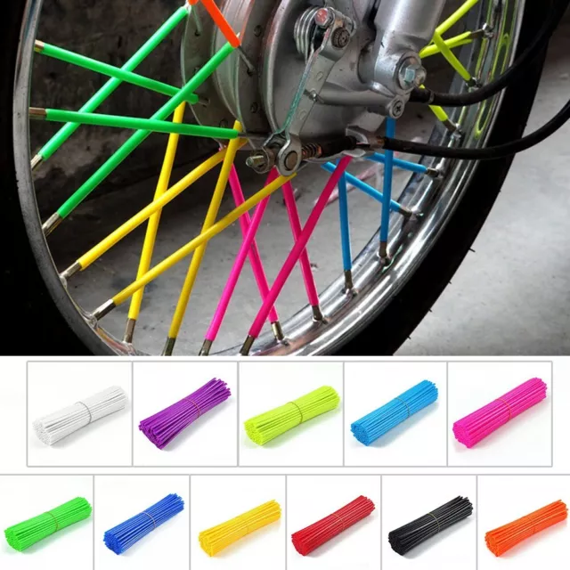 72 Pcs / Set MTB Wheel Rim Spoke Shrouds Skins Covers Mountain Bike Cycle