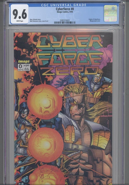 Cyberforce #0 CGC 9.6 1993 Image Origin Cyberforce  Wraparound Cover: NEW Frame