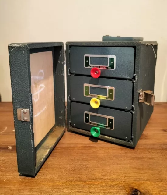 Hanimex Vintage Slide Projector Photo Slide Storage Box With Carry Handle