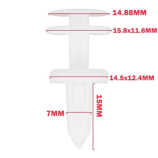 Set of 20 Retainer Clip Door Trim Panel Push For GM Truck Chevy 14.2/13/6.5mm US 2