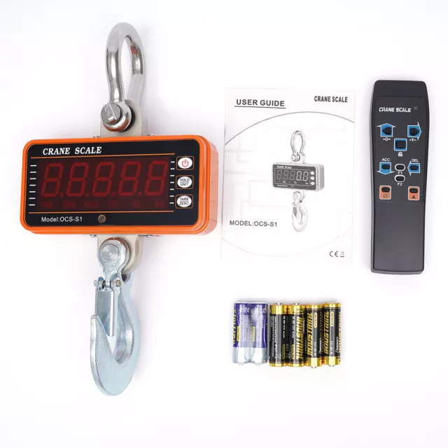 Hanging Scale Crane Scale 2200LBS Digital Industrial Heavy Duty Scale 1000 kg