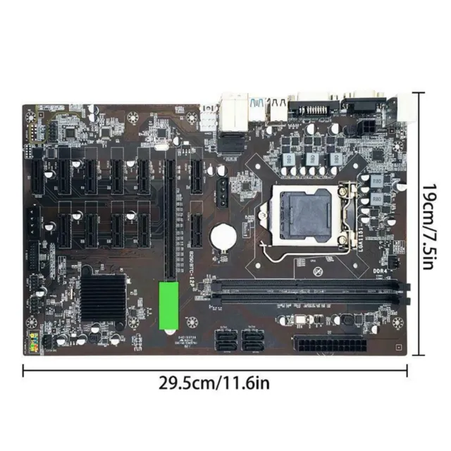 Mining B250 BTC 12 PCI-E Desktop Motherboard LGA 1151 DDR4 SATA3.0 USB3.0 CPU