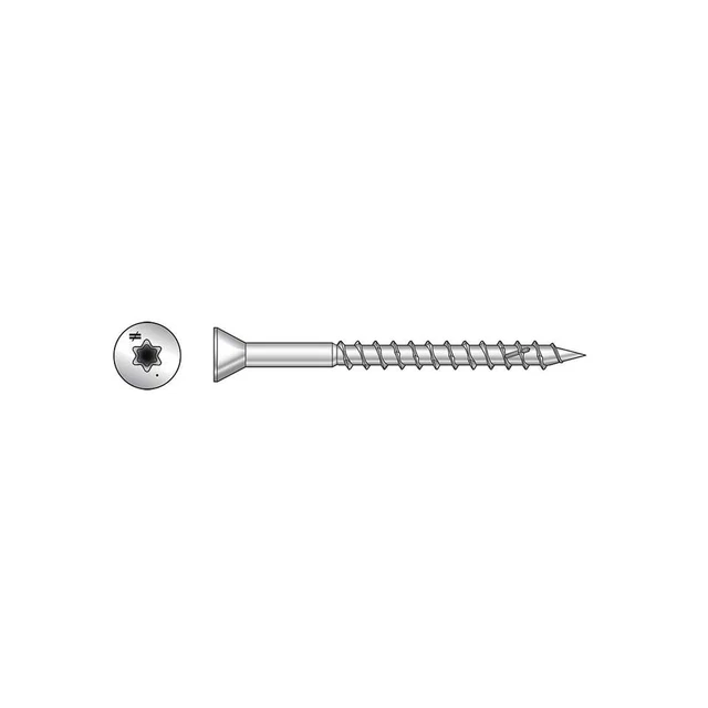 Simpson Strong-Tie S07125WPB - #7 x 1-1/4" 305SS DWP Trim Head Screw T-15 5000ct
