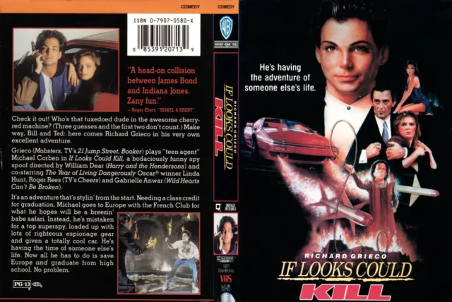 If Looks Could Kill CUSTOM Cover VHS W/ Empty DVD Case (No Discs) PLEASE READ