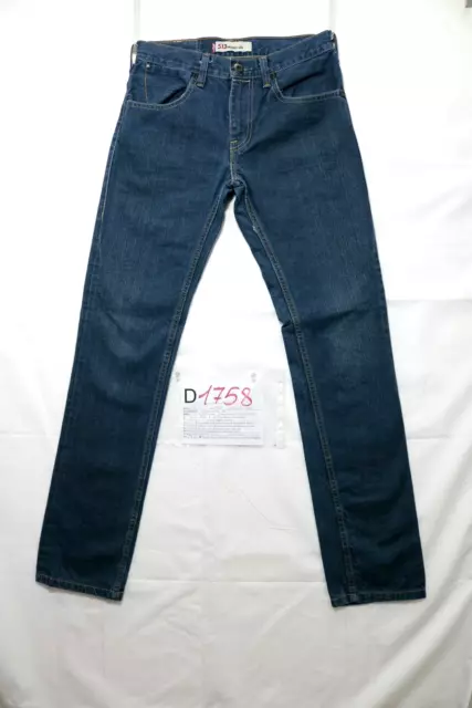 Levi's 513 skinny leg W30 L34 usato (Cod.D1758) ACCORCIATO L30 Levis denim jeans