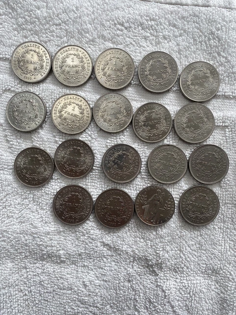 lot pièces de monnaies française de 1 francs