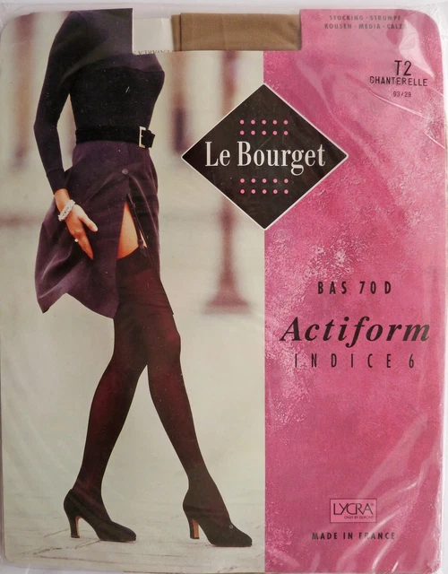 Bas nylon Le Bourget PLAISIR DES YEUX 2 coloris. Taille 1. Vintage