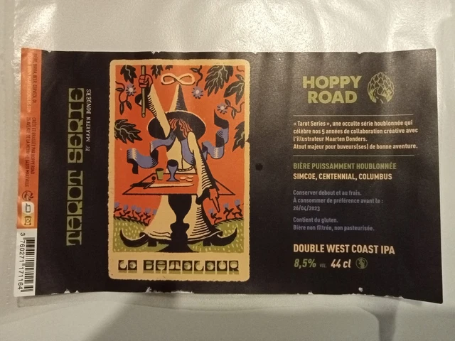 Etiquette de Bière : LE BATELEUR - Brass. HOPPY ROAD - 54 France
