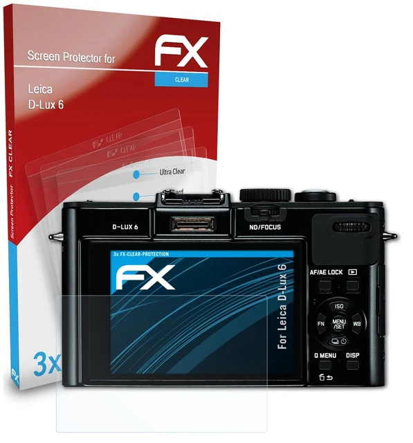 atFoliX 3x Screen Protection Film for Leica D-Lux 6 Screen Protector clear