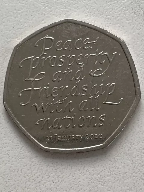 The Royal Mint Brexit UK Fifty Pence 50p coin 2020