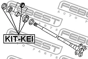 FEBEST KIT-KEI Bearing, drive shaft for MAZDA,SUZUKI 2