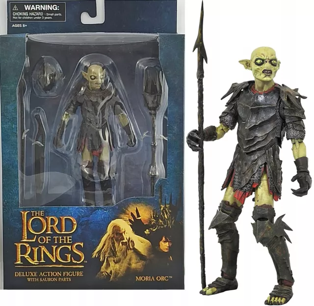 Diamond Select Action Figure Snodabile Lord Of The Rings Moria Orc Signore Anell