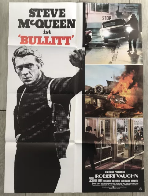 BULLITT 1968 PETER YATES STEVE McQUEEN JACQUELINE BISSET AFFICHE ORIGINALE