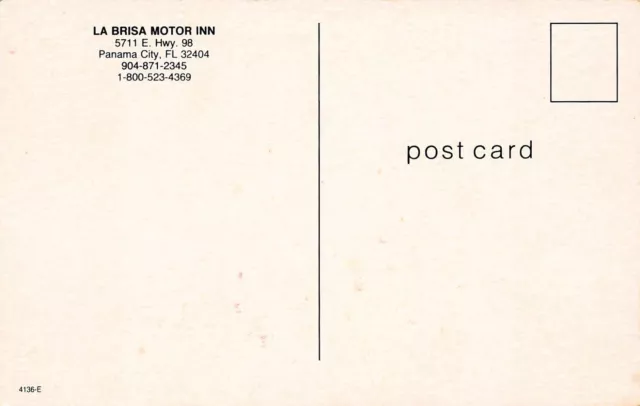 Parker Panama City FL Florida La Brisa Motor Inn Defunct Motel Vtg Postcard C6 2