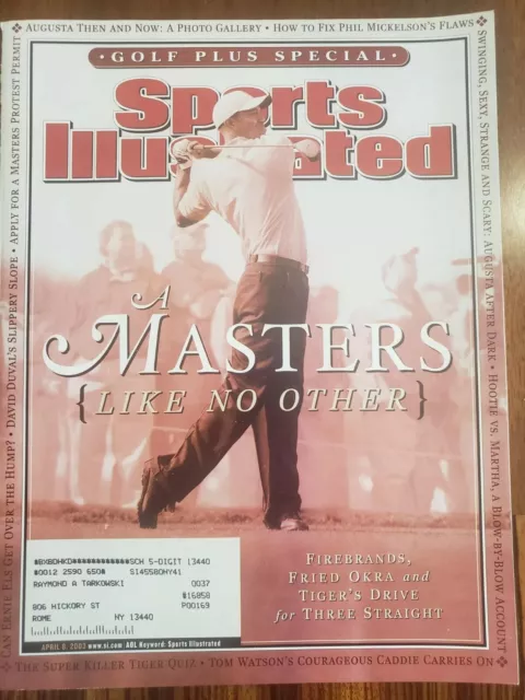 Sports Illustrated Golf+ April 8 2003- Tiger Woods- Masters Preview