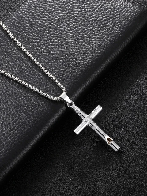 Papa Francesco Croce con catena in Argento 925-produzione