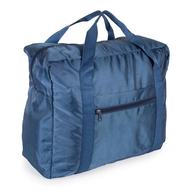 E-Living Store 14" Modern 100 Percent Polyester Fabric Travel Bag in Blue