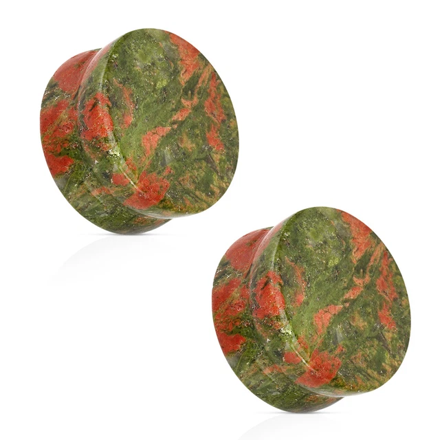 Organic Ear Plugs / tunnels Made of Solid Stone or Wood-SOLD AS A PAIR
