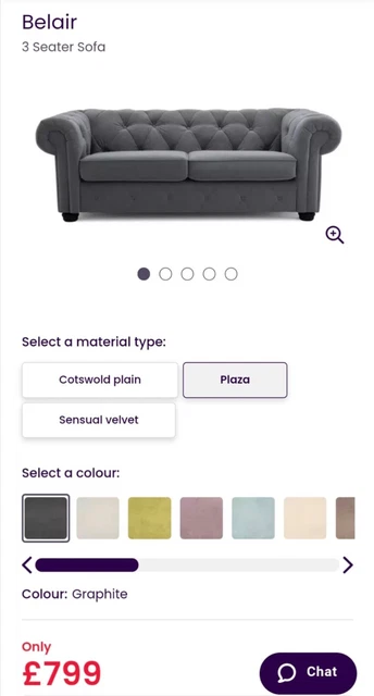 Dfs belair 3 shop seater