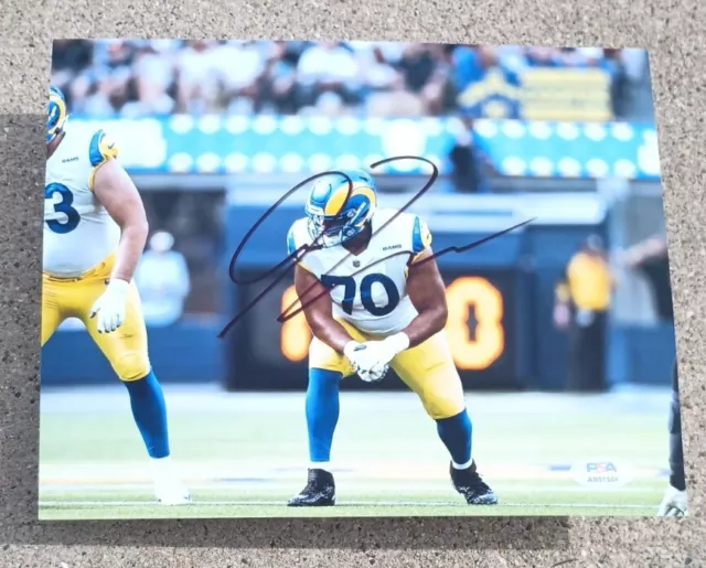 LOS ANGELES RAMS Joe Noteboom SIGNED 8X10 Photo PSA/DNA