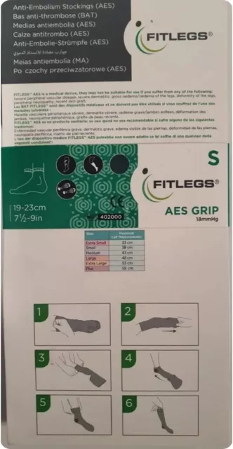 FITLEGS Compression Stocking/Socks AES GripS,M,L,XL Send