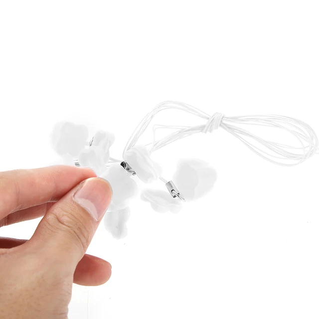 5x Plastic Baby Milk Tooth Storage Box W/ Rope Tooth Saver Necklaces White JFF