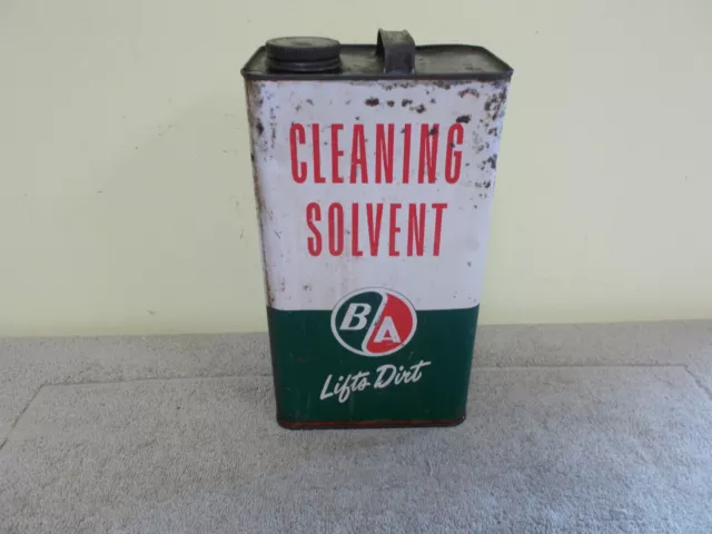 Vt British B/A Gallon Cleaning Solvent  Some Content Inside  Gas Oil Advertizing