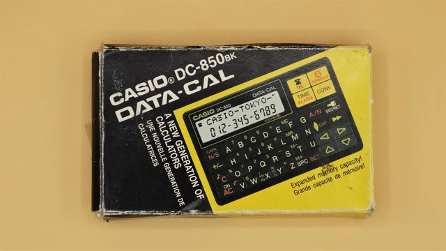 Calculadora Casio data-cal DC-850 BK. Calculadora vintage, antigua año 1990