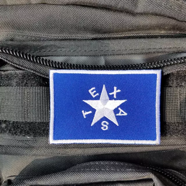 Texas Star Bonnie Blue Flag Militray Tactical Hook Patch Swat Embroidered Badge