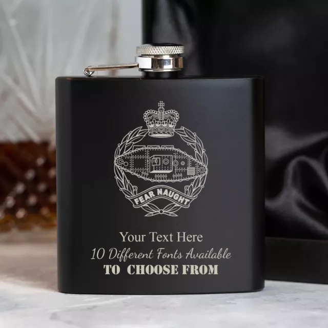 The Royal Tank Regiment Hip Flask - British Army - Rtr