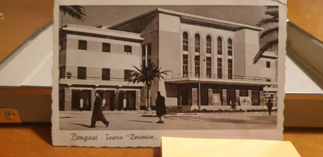 Cartolina BENGASI LIBIA TEATRO BERENICE VG 1940