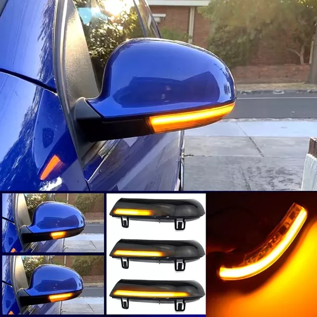 2 Dynamic Mirror Indicator Turn Signal LED For VW Passat B6 Jetta Golf MK5 Light