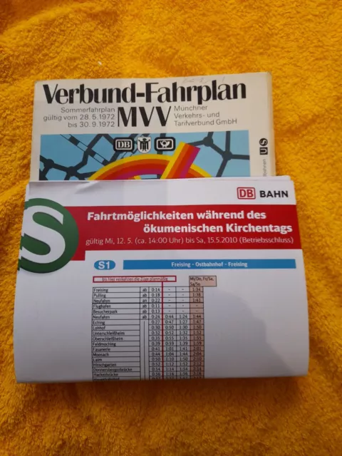 MVV-Fahrplan Sommer 1972