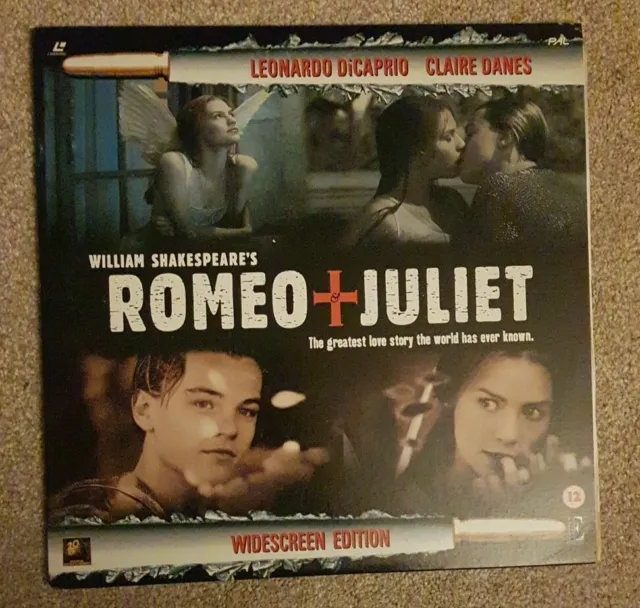Romeo and Juliet Laserdisc Leonard DiCaprio Widescreen  VGC Romance
